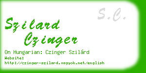 szilard czinger business card