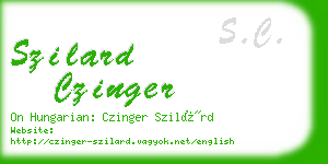 szilard czinger business card